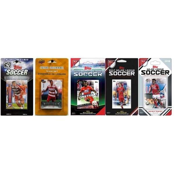 Williams & Son Saw & Supply C&I Collectables FCDALL518TS MLS FC Dallas 5 Different Licensed Trading Card Team Sets FCDALL518TS